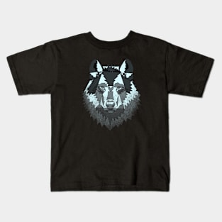 Geometric Wolf Kids T-Shirt